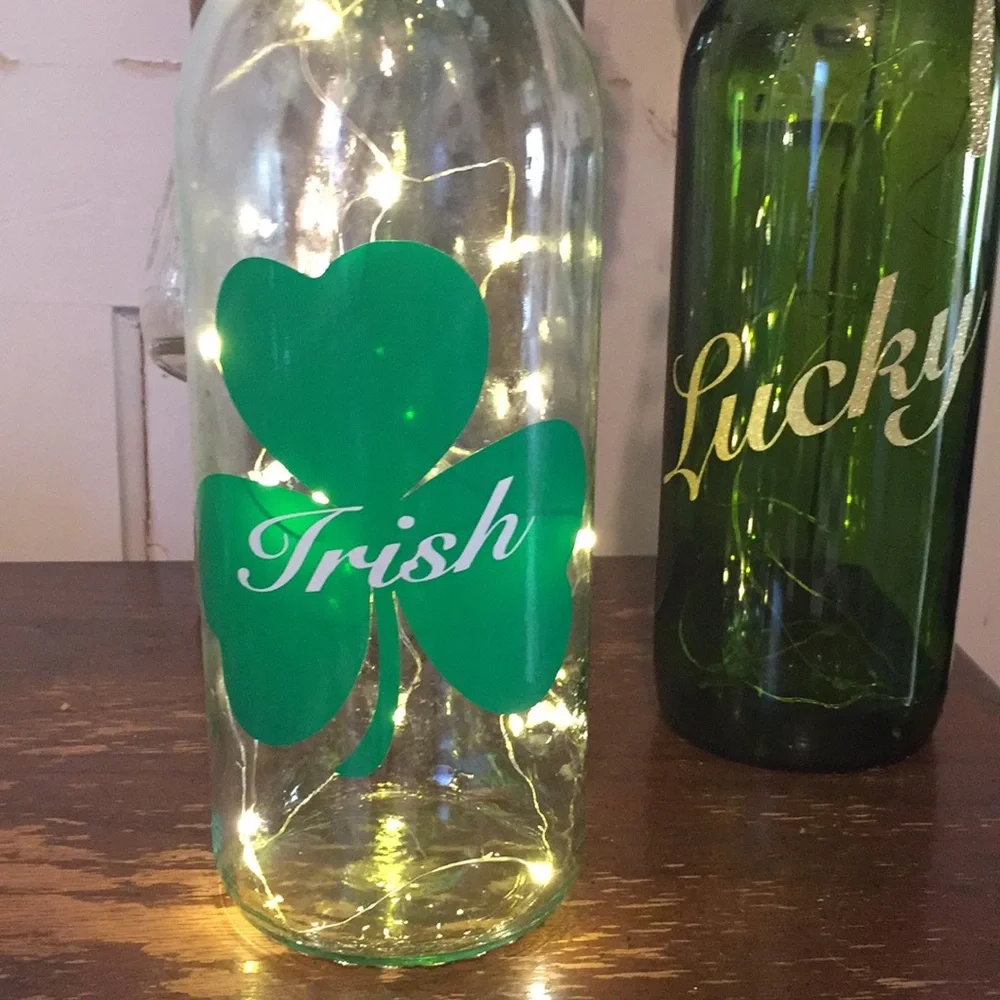 Irish wine bottle lantern